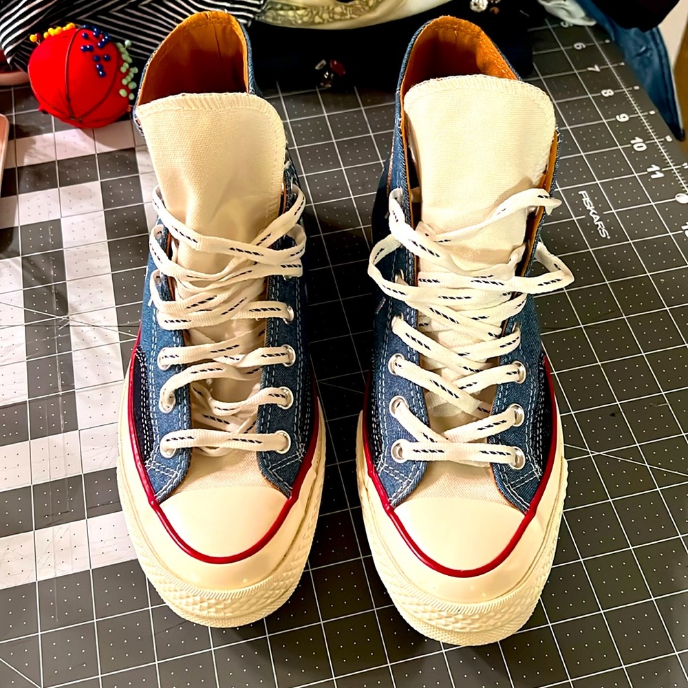 CONVERSE Mixed Denim Patchwork Women's 8.5